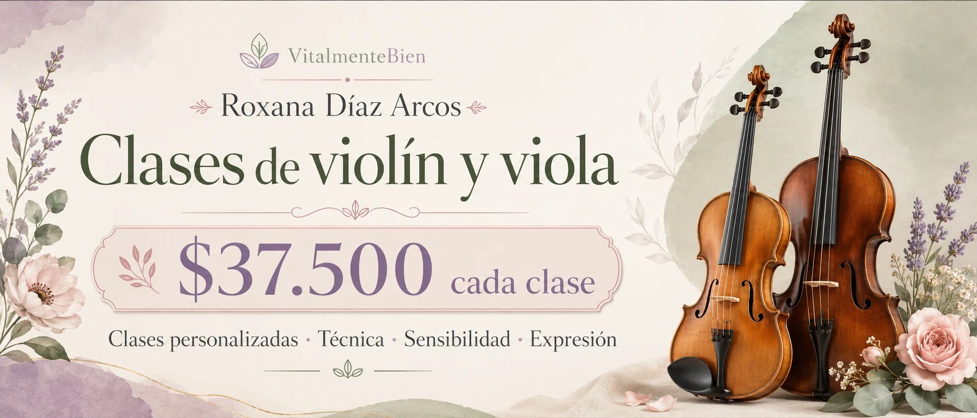 Clases personalizadas de violín y viola